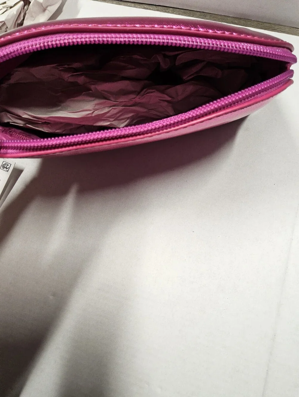NWT Pink Metallic Zip Pouch and purple zip jewelry case